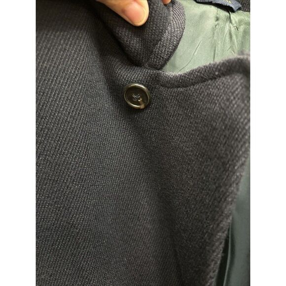 Coach Navy Blue Single Breasted Wool Pea Coat Fully Lined XL Men Lined Pockets - Picture 8 of 11